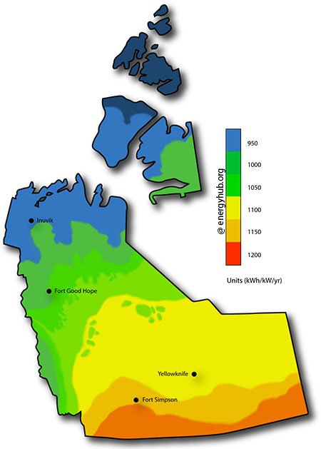 Solar Energy Map Northwest Territories