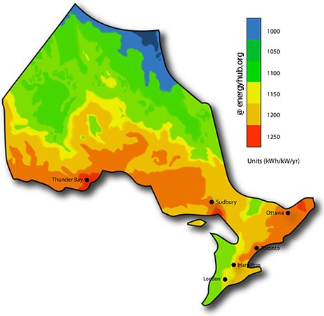 Solar Energy Map Ontario