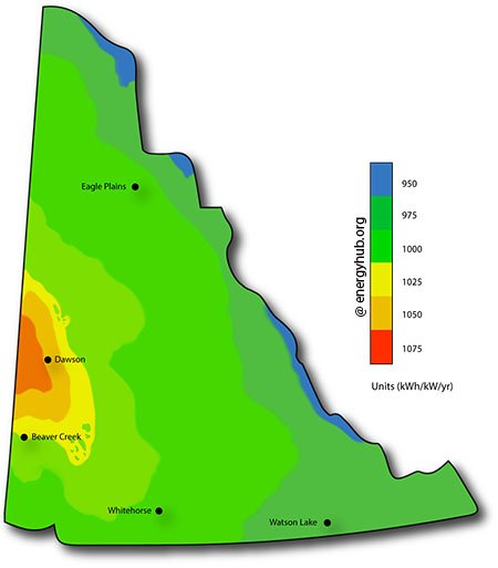 Solar Energy Map Yukon Territory