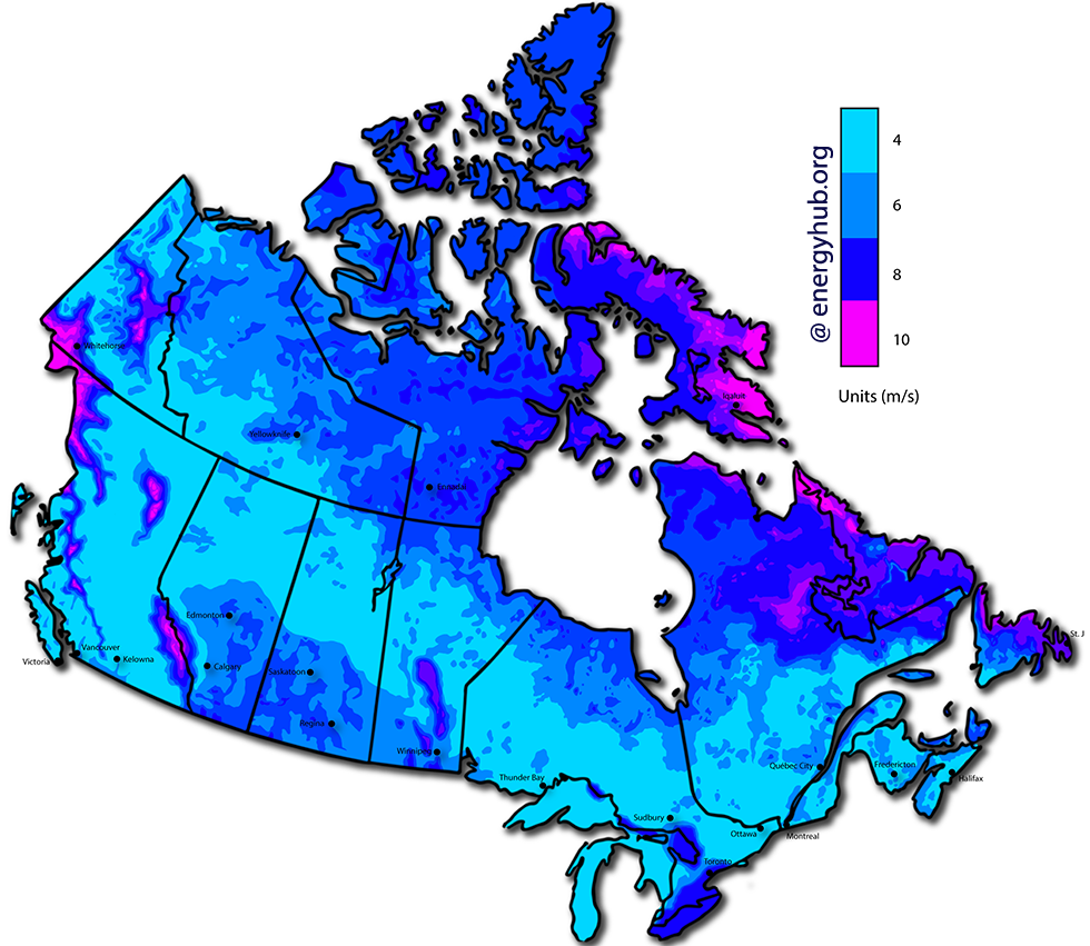 Wind Speed Map Canada
