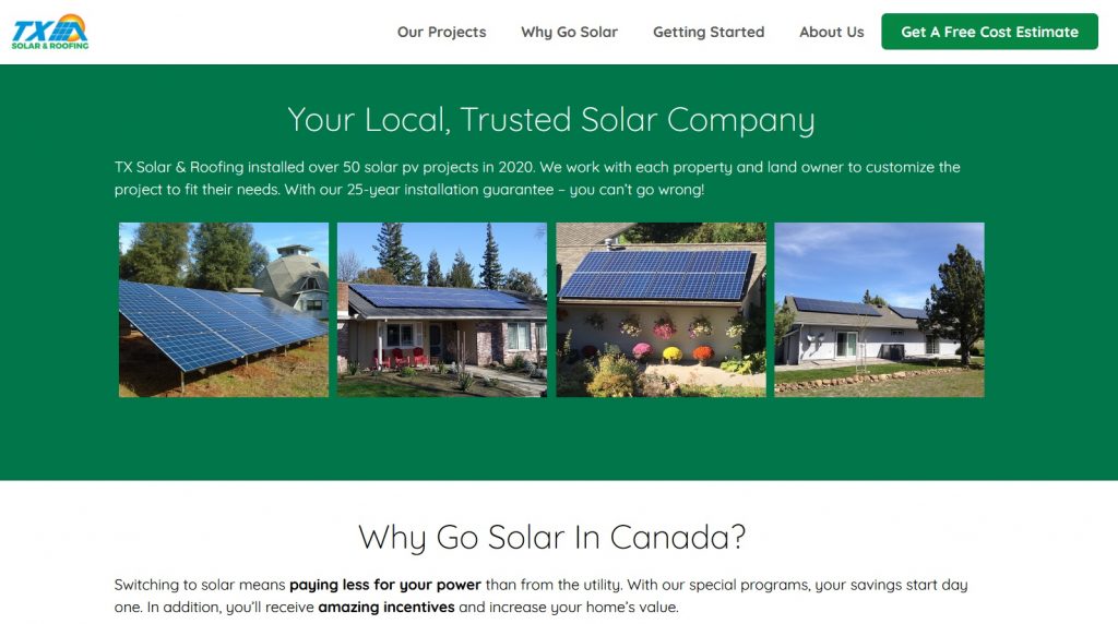 Clean Energy Website Design Canada