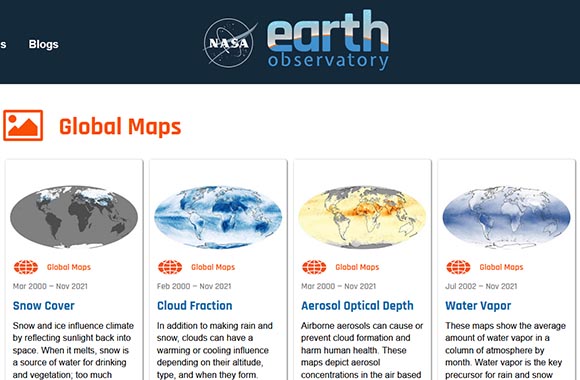 NASA Earth Observatory Global Maps